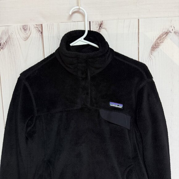 Patagonia Re-Tool Snap-T Fleece Pullover Women’s M Black EUC - Picture 3 of 8